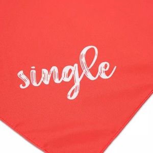 Collection XIIX Red Polyester Pet Bandana Tie Closure 16”x16” Written “Single”